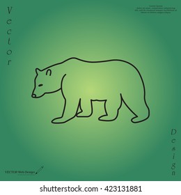 Bear symbol - vector illustration