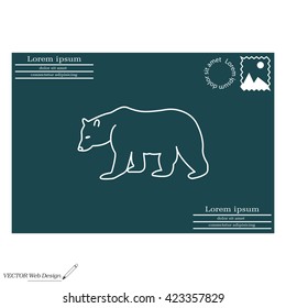 Bear symbol - vector illustration