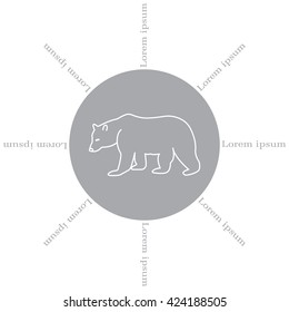 Bear symbol - vector illustration