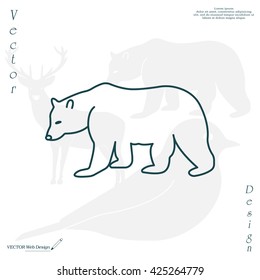 Bear symbol - vector illustration