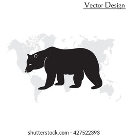 Bear symbol - vector illustration