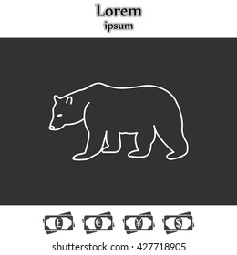 Bear symbol - vector illustration