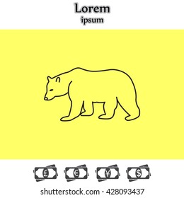 Bear symbol - vector illustration