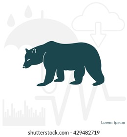 Bear symbol - vector illustration