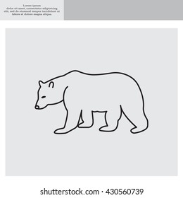 Bear symbol - vector illustration