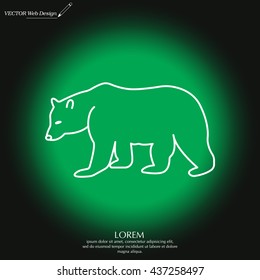 Bear symbol - vector illustration
