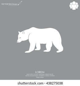 Bear symbol - vector illustration