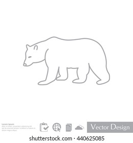 Bear symbol - vector illustration