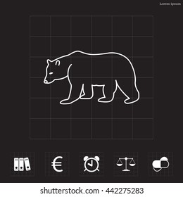 Bear symbol - vector illustration