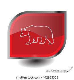 Bear symbol - vector illustration