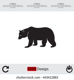 Bear symbol - vector illustration