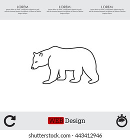 Bear symbol - vector illustration