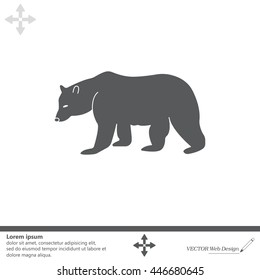 Bear symbol - vector illustration