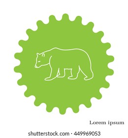 Bear symbol - vector illustration