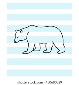 Bear symbol - vector illustration