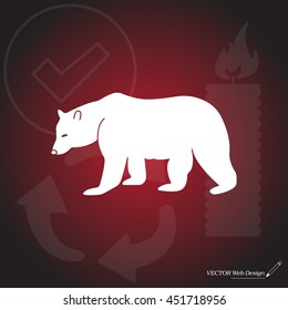 Bear symbol - vector illustration