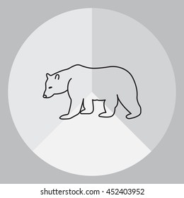 Bear symbol - vector illustration