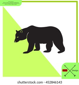 Bear symbol - vector illustration