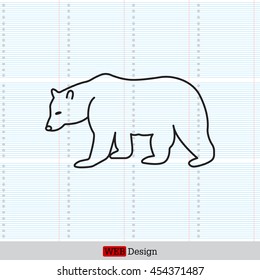Bear symbol - vector illustration