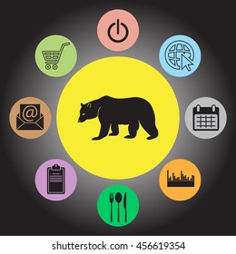 Bear symbol - vector illustration