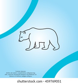 Bear symbol - vector illustration