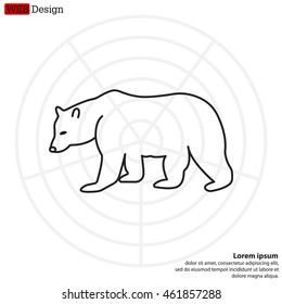 Bear symbol - vector illustration