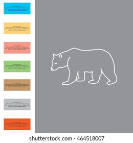 Bear symbol - vector illustration