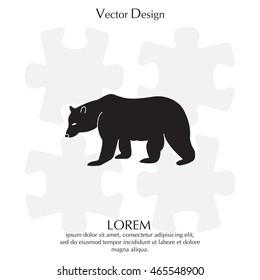 Bear symbol - vector illustration