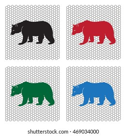 Bear symbol - vector illustration