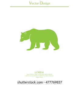 Bear symbol - vector illustration