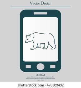 Bear symbol - vector illustration