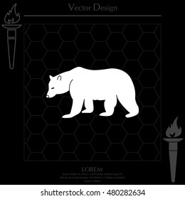 Bear symbol - vector illustration
