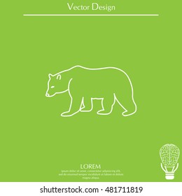 Bear symbol - vector illustration