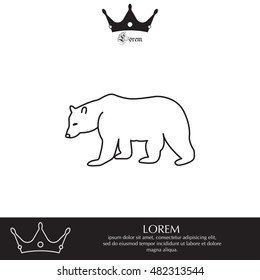 Bear symbol - vector illustration