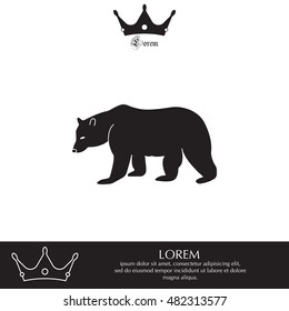Bear symbol - vector illustration