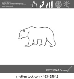 Bear symbol - vector illustration