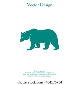 Bear symbol - vector illustration