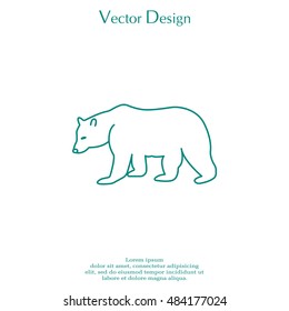 Bear symbol - vector illustration