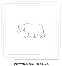 Bear symbol - vector illustration