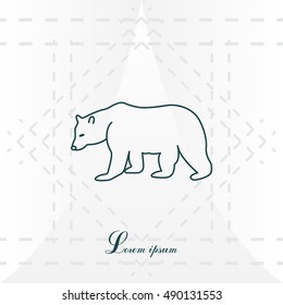Bear symbol - vector illustration