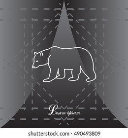 Bear symbol - vector illustration