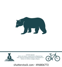 Bear symbol - vector illustration