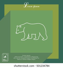 Bear symbol - vector illustration