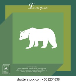 Bear symbol - vector illustration