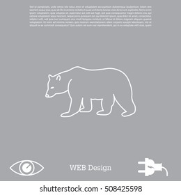 Bear symbol - vector illustration