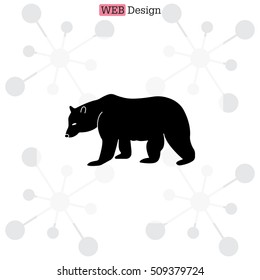 Bear symbol - vector illustration