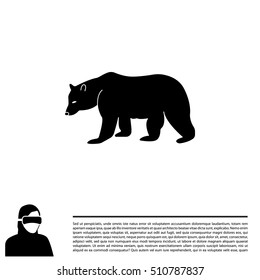 Bear symbol - vector illustration