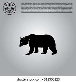 Bear symbol - vector illustration