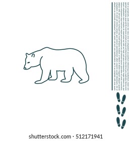 Bear symbol - vector illustration
