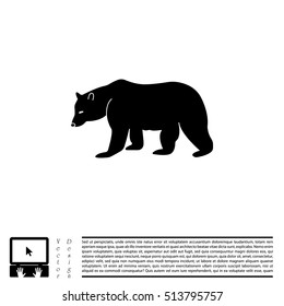 Bear symbol - vector illustration